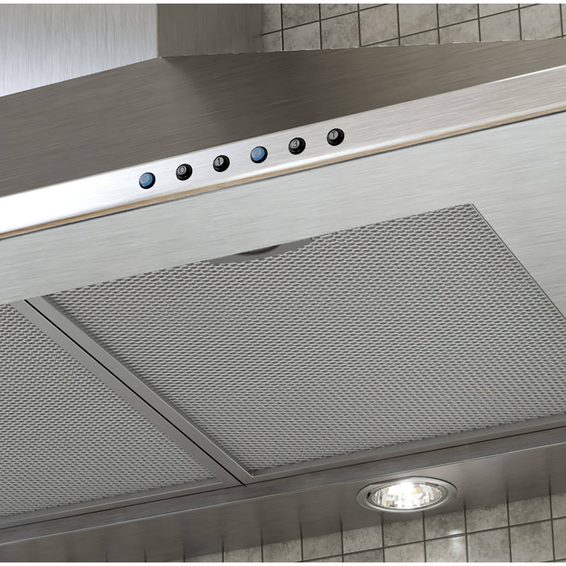 Hotte murale pour cheminée, Noir, 30"