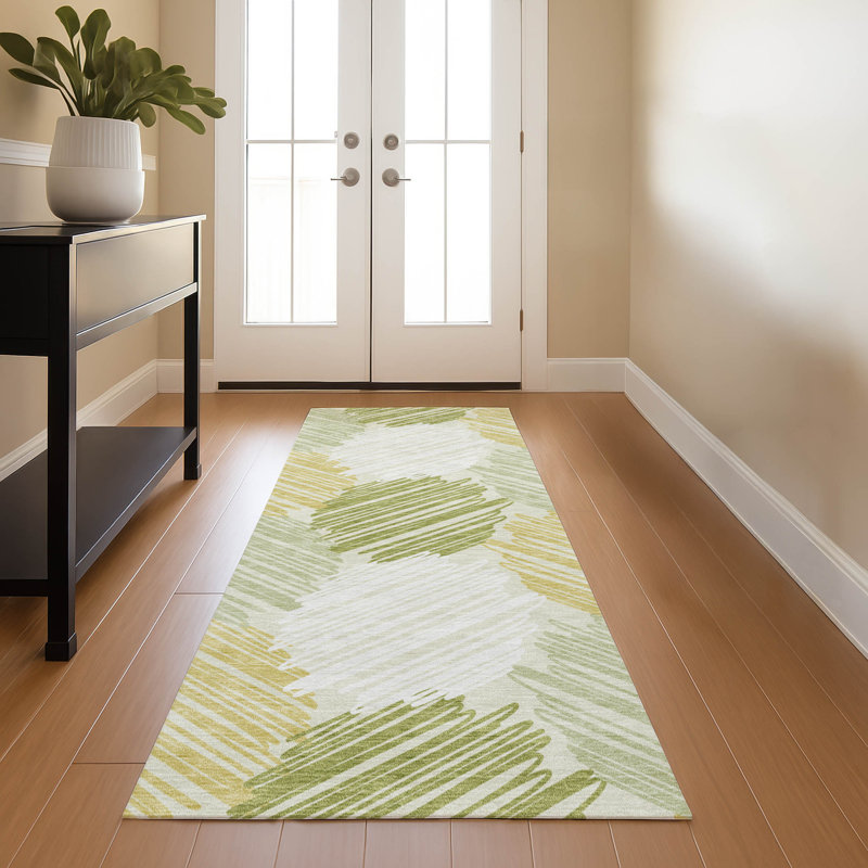 Premium Machine Washable Lonon AMF1942 Geometric Rug, Runner 2'3" x 7'6"