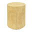 Table d'appoint brun antique, de forme cylindrique, de haute qualité, table d'aspect vieilli à la main en brun, texture semblable au bois, supporte les boissons et le décor, sans assemblage