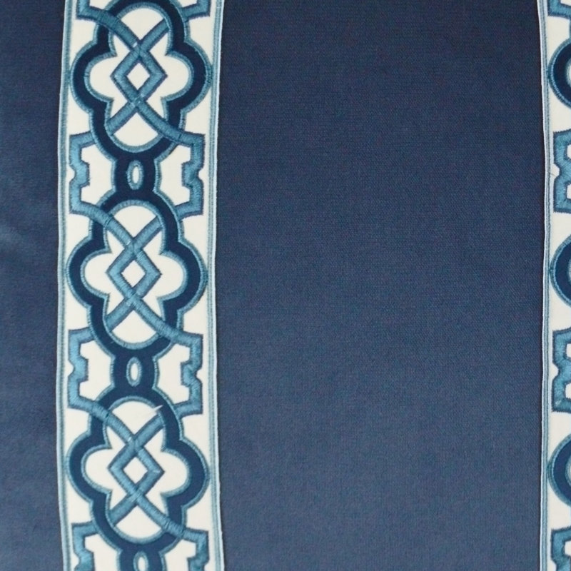 Athenee Pillow Cover & Insert, Azure, Rectangle 14"H x 24"W