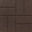 Pavé en caoutchouc brique d'extérieur 16 po x 16 po Tierra Verde, brun, paquet de 4