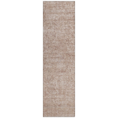 Felissae Orange Washable Indoor-Outdoor Rug - LOOMLAN