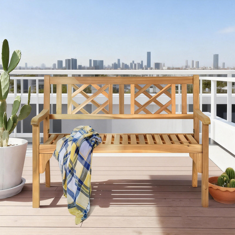 Acacia Wood Outdoor Bench