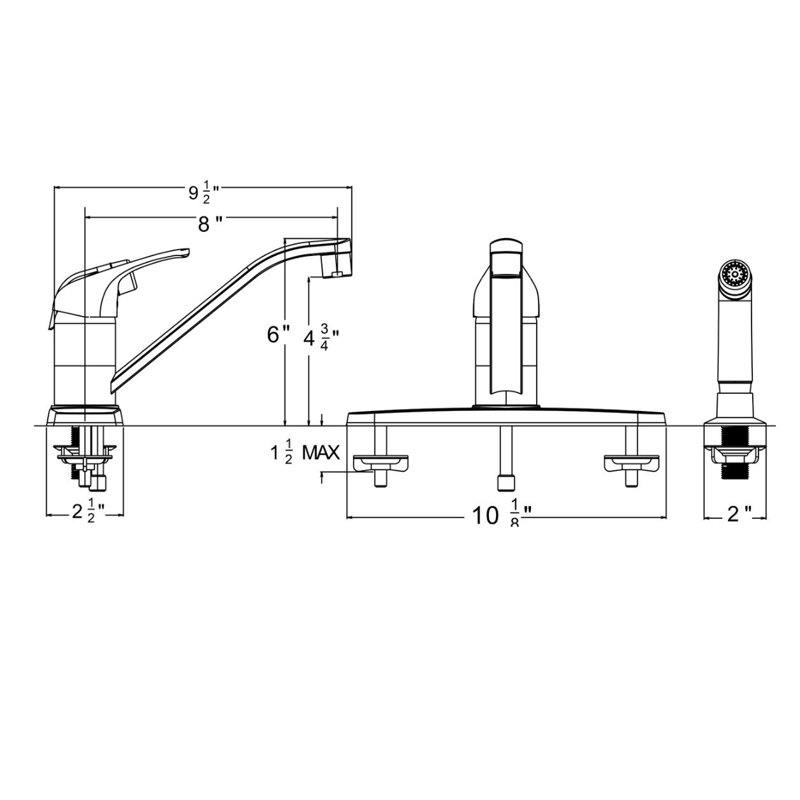 Huntington Brass Reliaflo Pull Out Kitchen Faucet, Polished Chrome