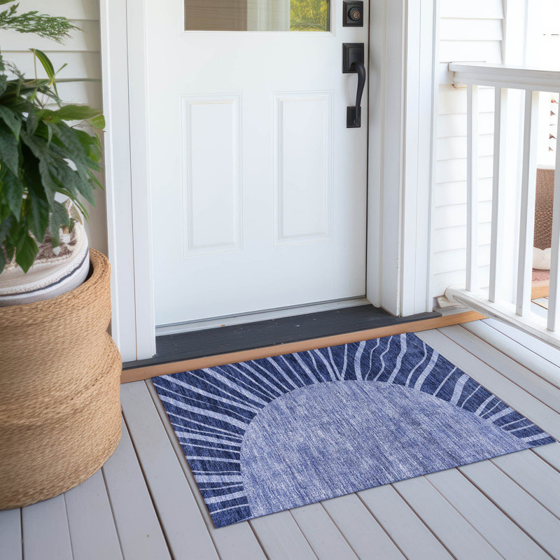 Melania Abstract Indoor / Outdoor Rug, Rectangle 1'8" x 2'6"