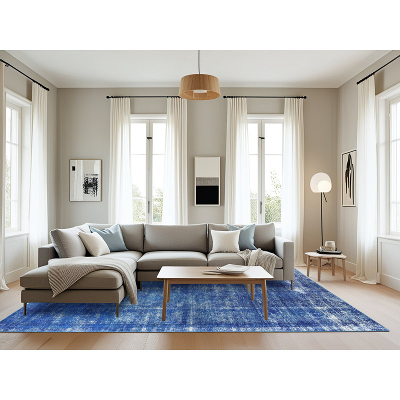 Tapis oriental bleu Janney, Rectangle 8 pi x 10 pi