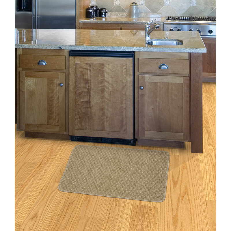 Lomax Non-Skid Kitchen Mat, Tan, 18" W x 30" L