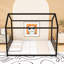 Grand lit plateforme grand avec toit-594671957-594671958