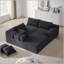 Ensemble de canapé modulaire rembourré en chenille Modern, ensemble de canapé modulaire modulaire en L de 108 po avec 6 coussins, canapé-lit combiné gratuit pour le salon, la chambre à coucher (méridienne gauche)-960262374