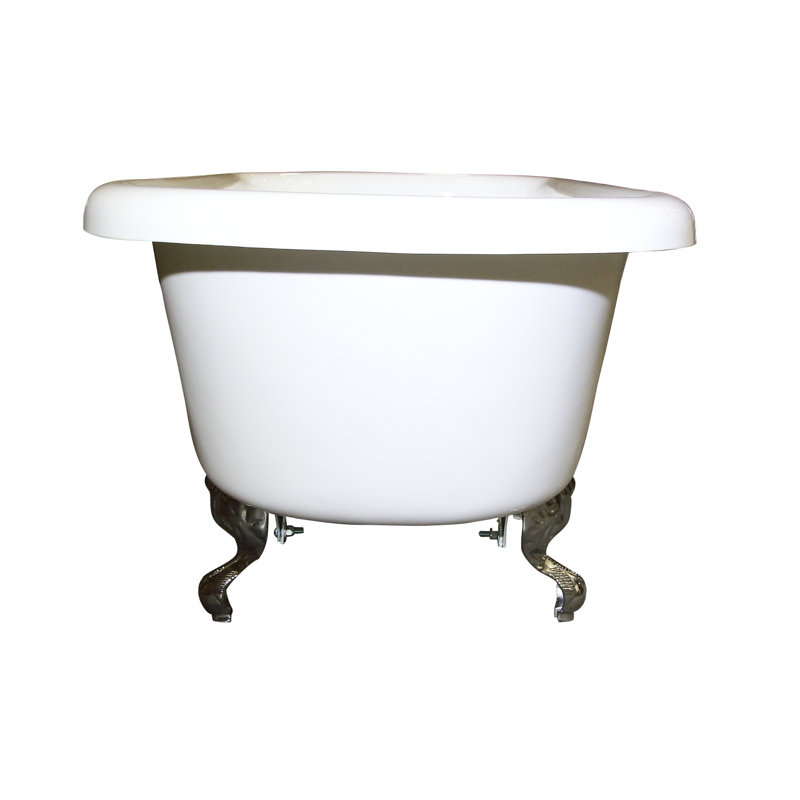 67'' x 29.5'' Soaking Acrylic Bathtub, Polished Brass