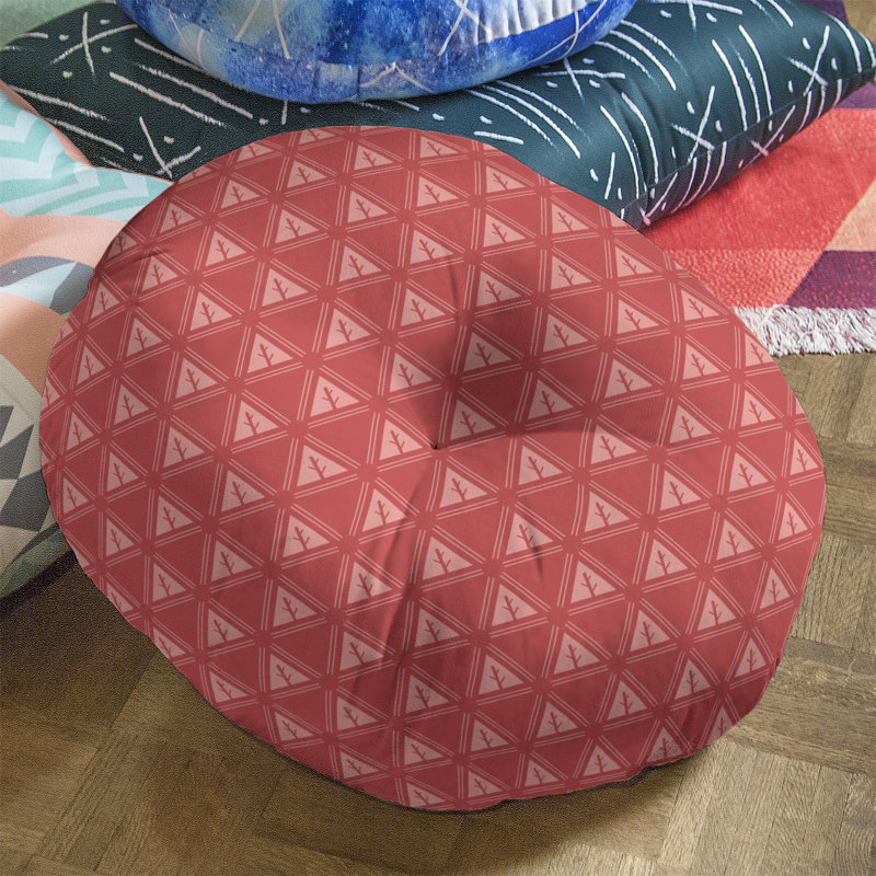 Coussin Theo Nath, 26 po x 26 po, Rouge foncé