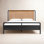 Karsten Genuine Leather and Oak Bed