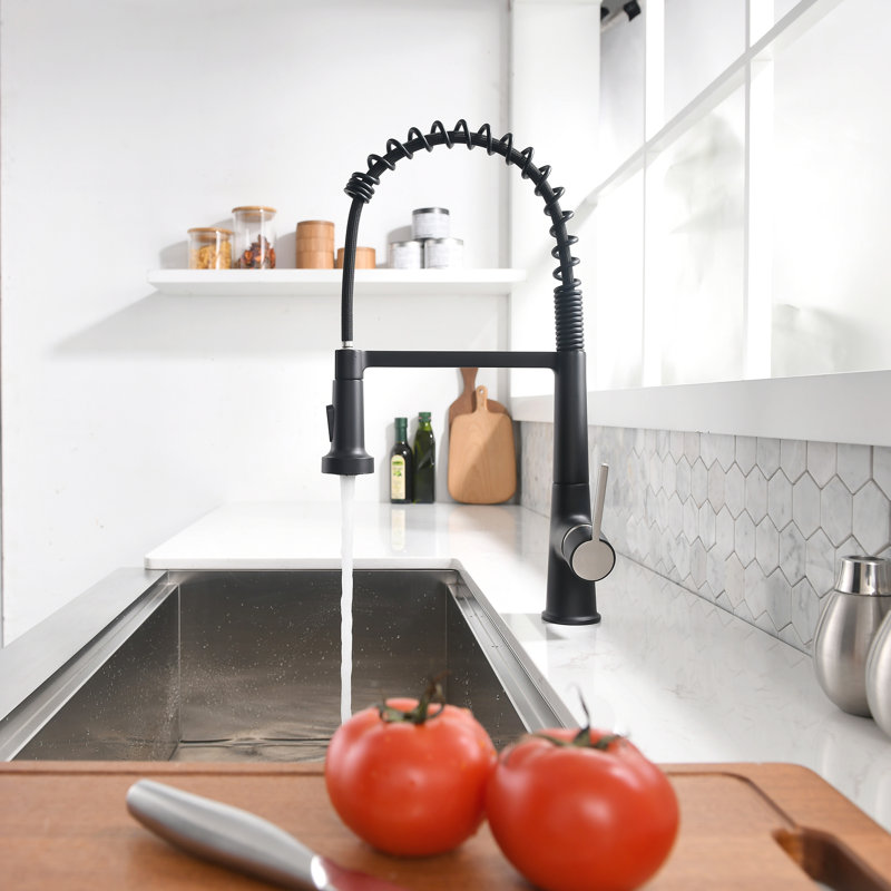 FLG 1270series Pull Down Kitchen Faucet, Black