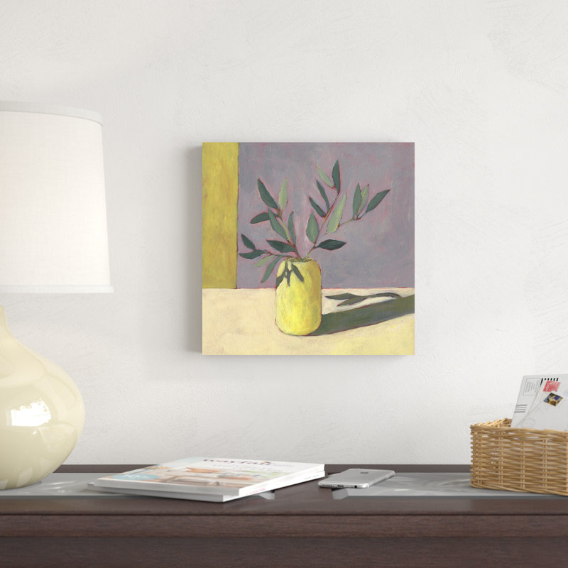 Vase jaune II, H 12 po x l 12 po