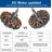 Sofucor Kemp 52" 3-Solid Wood Blade Classic Ceiling Fan with Remote Control and No Lights, Black&Brown-91715618