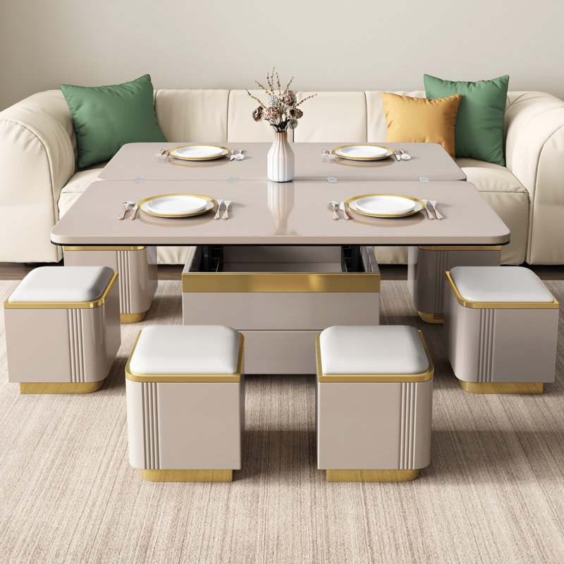 Lift Top Pedestal Coffee Table with Storage
