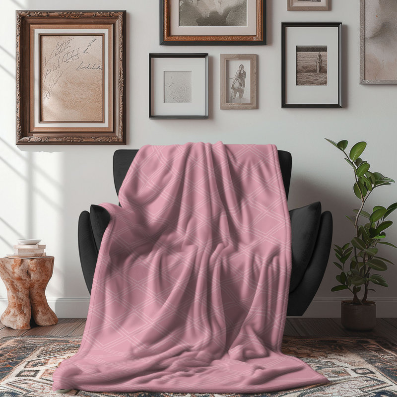 Chiffres mauves - couverture Sherpa de qualité supérieure 1 pièce, Grand lit
