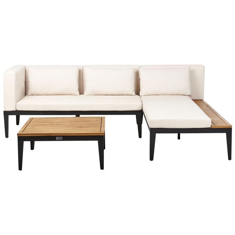 Sofa Set with Table BRACCIANO Light Beige