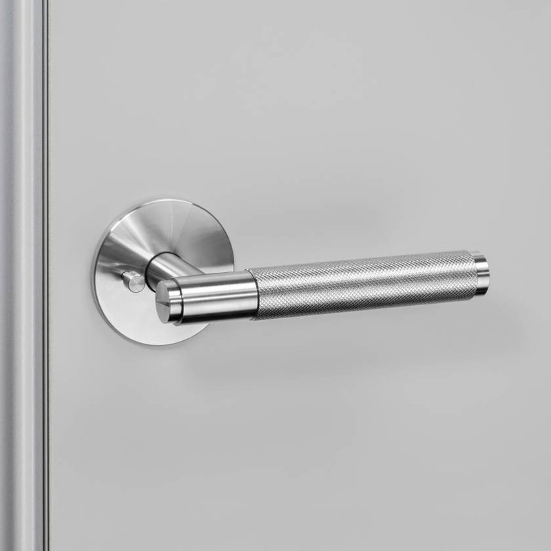Round Passage (Hall & Closet) Door Lever with Round Rosette, Steel