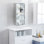 Armoire à pharmacie en acier inoxydable avec serrure, 4 tablettes, 12 po x 24 po, argent, serrure et tablettes murales, acier, argent