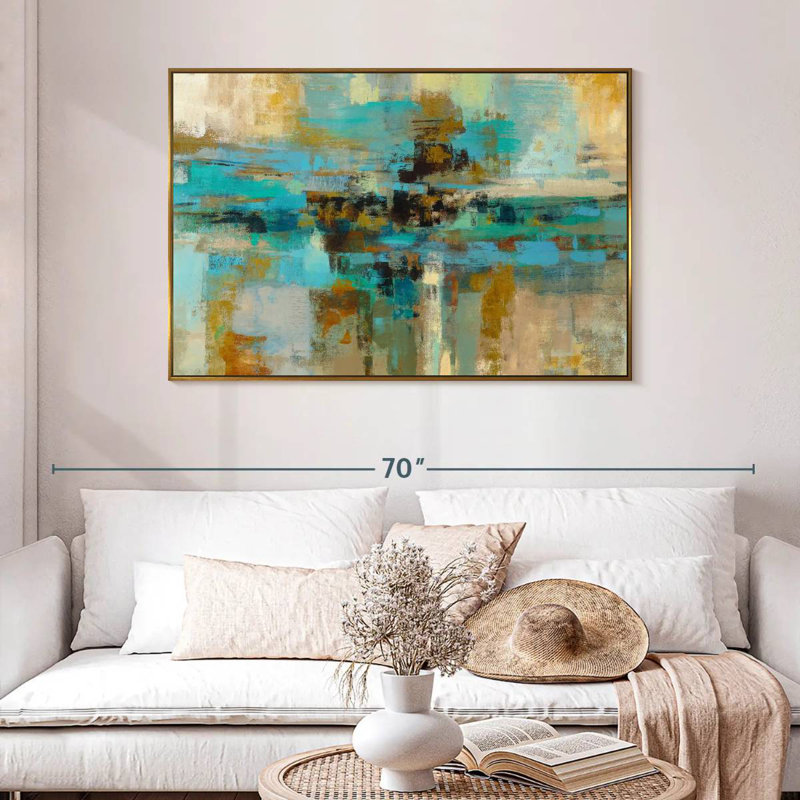 Morning Fjord, 46 po x 31 po, Cadre flottant doré