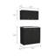 Armoire, deux tablettes noires