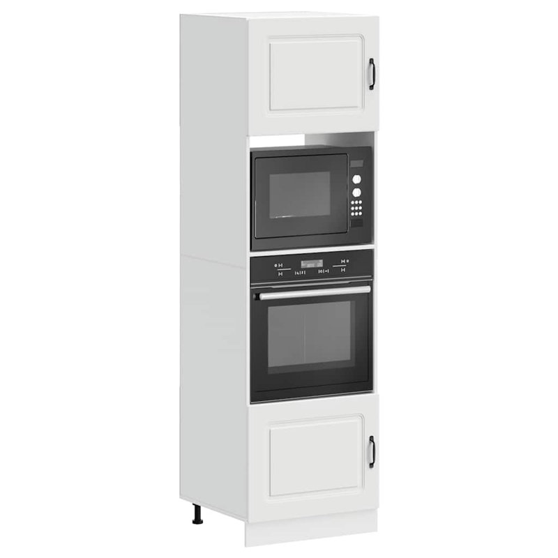 Oven Cabinets 2 Pcs Lucca Engineered Wood, White