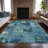 Machine Washable Indoor/Outdoor Xhevrie Blue Rug-111928090