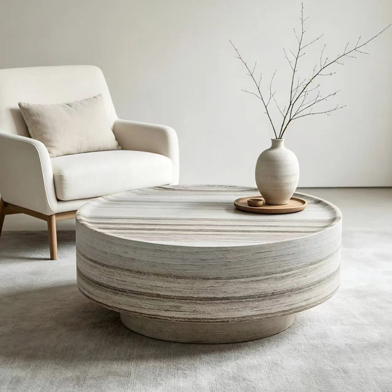 Table basse ronde pour les rassemblements de salon