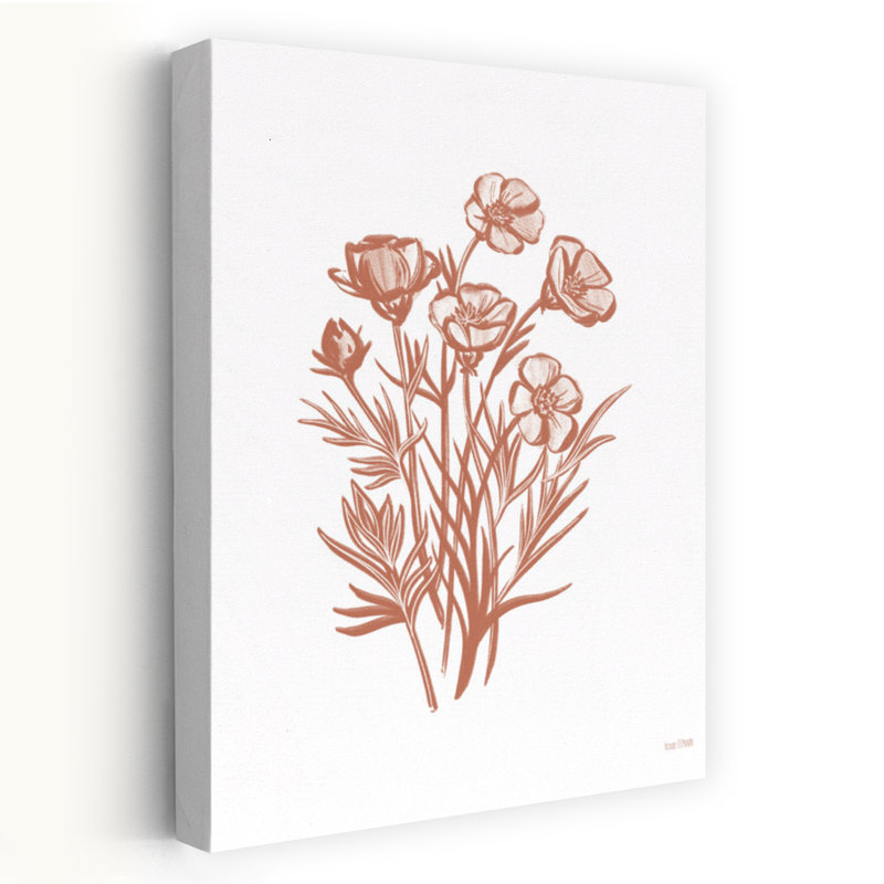 Fleurs sauvages II, art floral contemporain, H 24 po x l 16 po