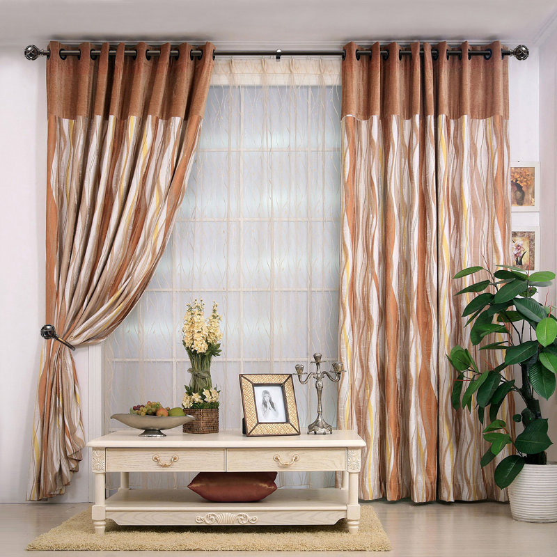 Adjustable Single Curtain Rod, 32" - 144", Bronze