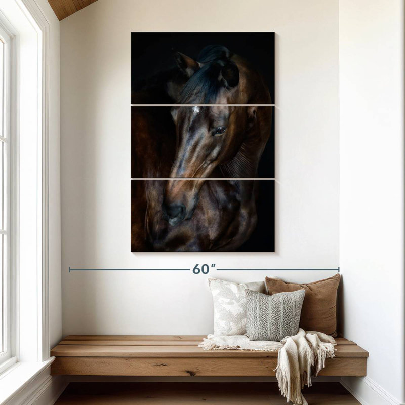 Brampt Sunlit Horses I, 50" H x 32" W