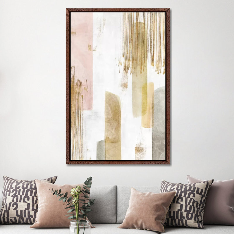 Band Of Gold II by Isabelle Z - Print on Canvas, Classic Brown Wood Framed, 152.5 cm H x 101.5 cm W
