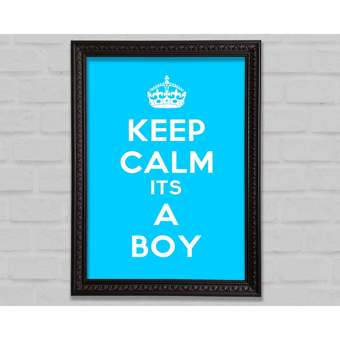 Kinderzimmer Zitat Keep Calm Its A Boy - Drucken