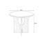 White Brown Round Rock plate Ash wood edge tabletop Solid wood table legs Dining table-1242332768