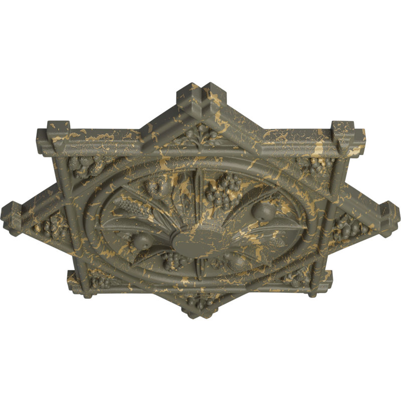 Médaillon de plafond Endurathane Antilles, diamètre extérieur de 38 1/4 po x P 1 1/2 po (convient aux auvents jusqu'à 6 po)