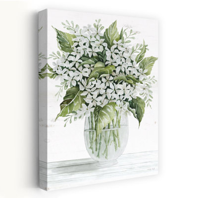 Simple Floral On White Contemporary Spring Flower Art