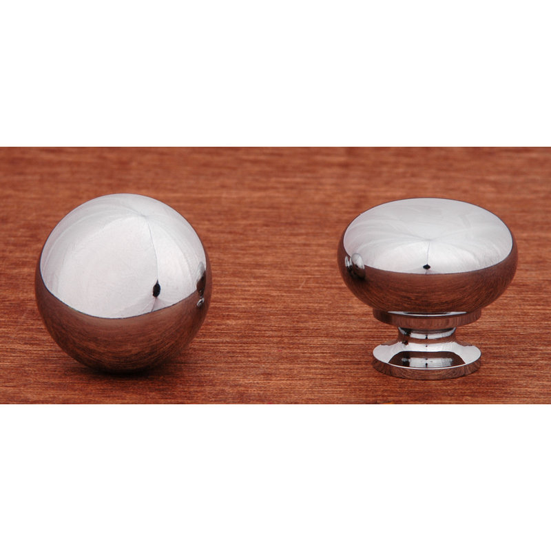 CK Series 1 1/4" Diameter Mushroom Knob, Chrome, 1.25" H x 1.25" W x 1.19" D
