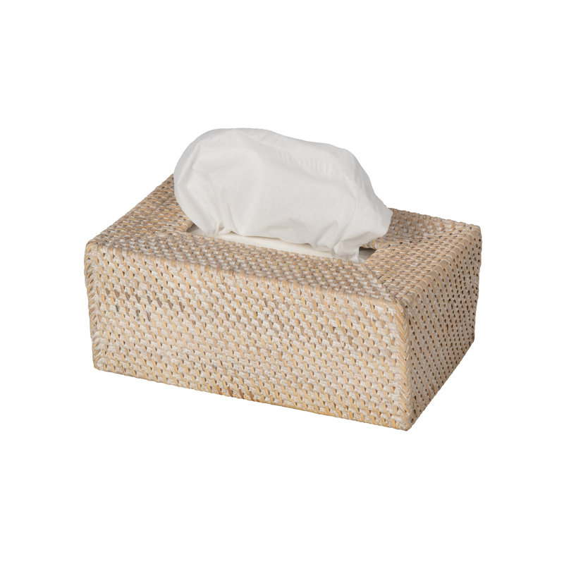 Bavan Tissue Box Cover, Latte