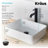 Ceramic Rectangular Vessel Bathroom Sink with Faucet-3955026