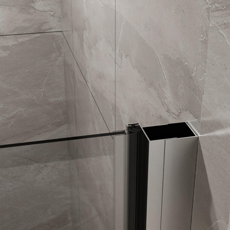 Porte de douche pivotante l 34 "x H 72", Chrome chrome