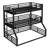 Bunk Bed, Heavy-Duty Metal Triple Bunk Bed with Guardrails and Noise-Reducing Design, Space-Saving-2088048287-2088626330