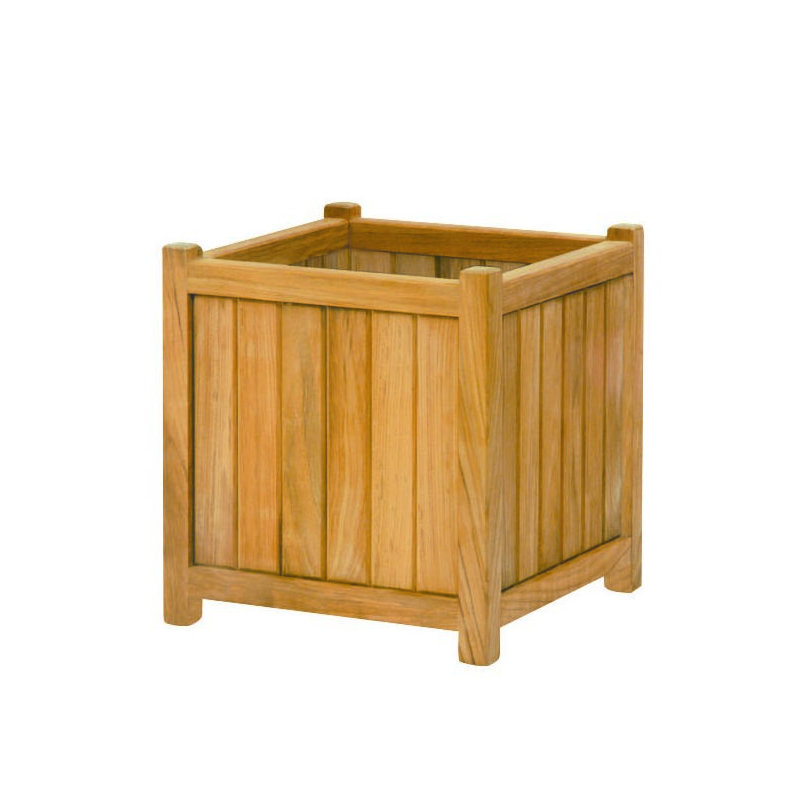 Brookside Wood Planter, 17" H x 16" W x 16" D