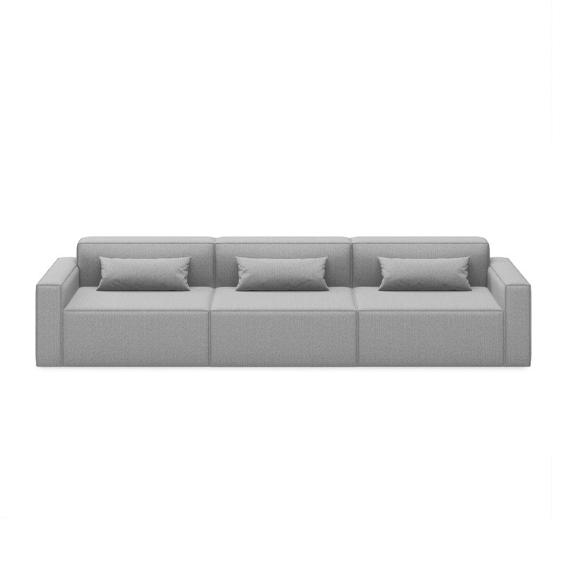 Mix Modular 3-Piece Sofa, Parliament Stone Performance Twill
