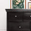 Commode 7 tiroirs, commode garde-robe et commode à tiroirs, armoire de rangement noire moderne