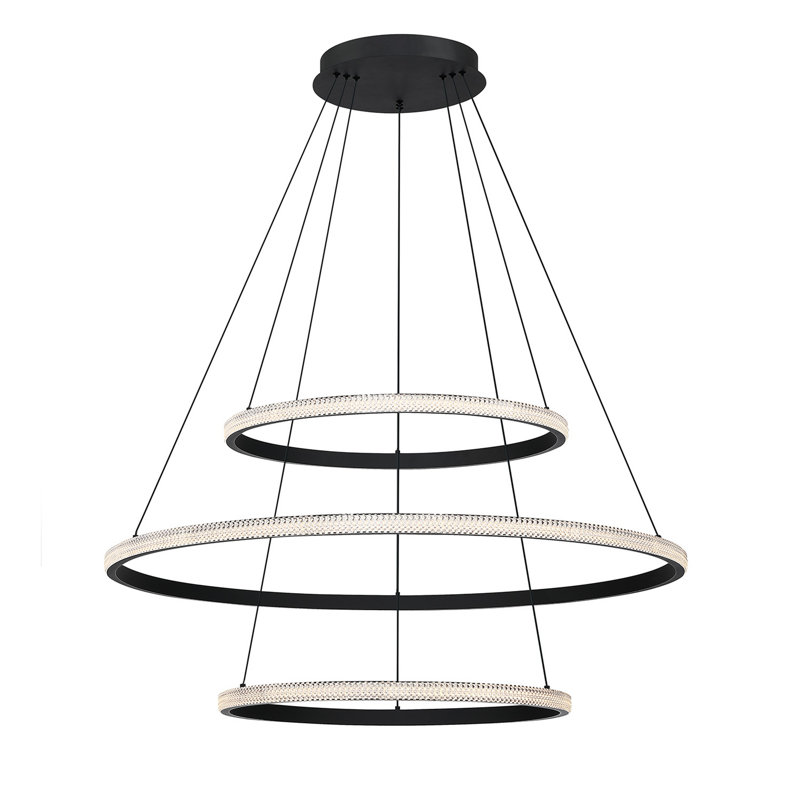 Luminaire suspendu géométrique à 3 niveaux à DEL Nottage