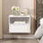 Crinole 2-Tier White Wall Mounted Floating Nightstand