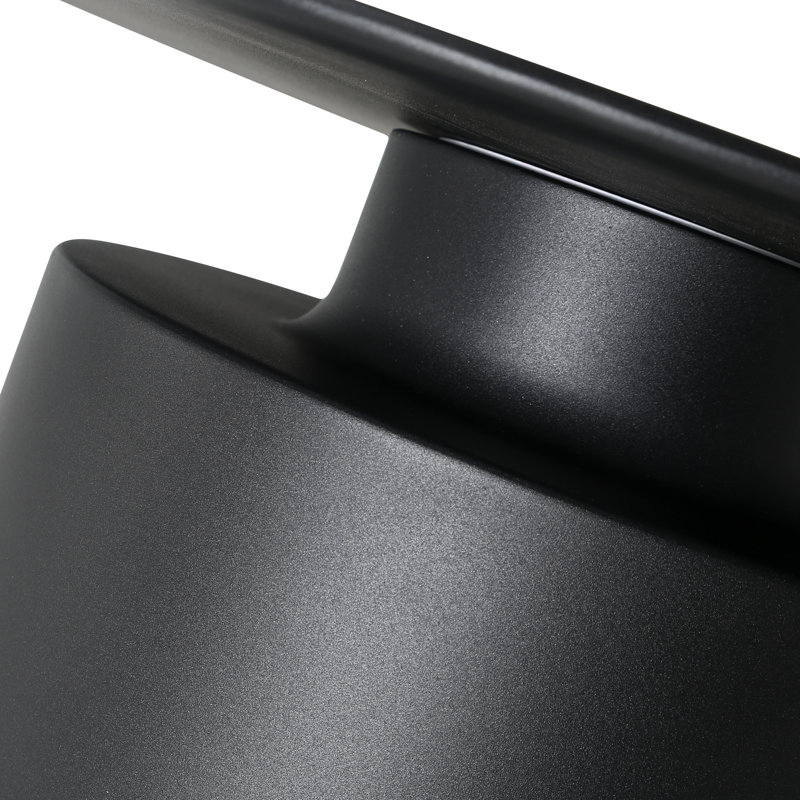 Table de bout en aluminium thermolaqué Rook, Noir mat