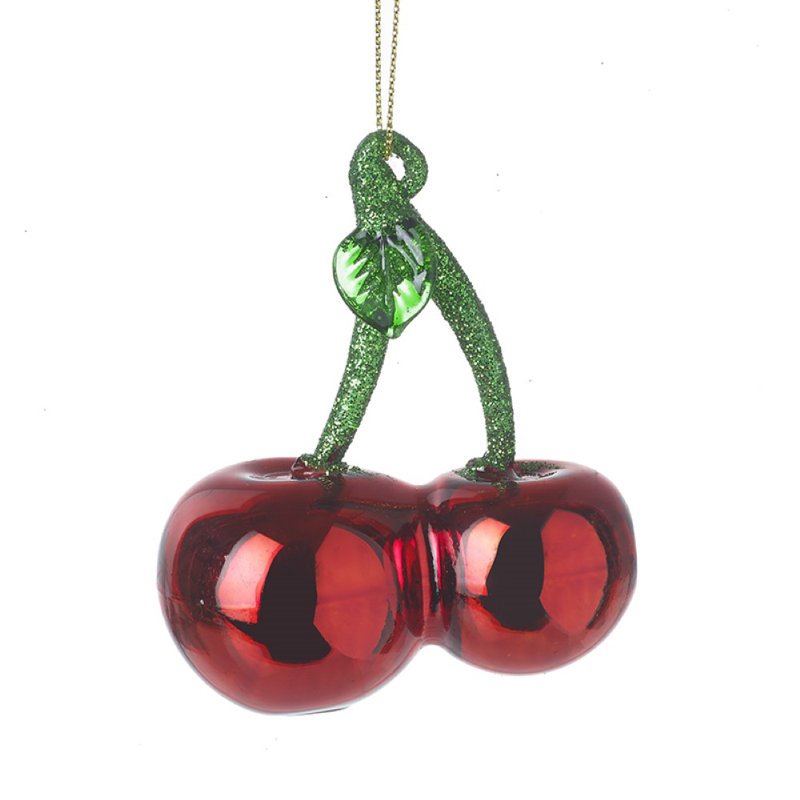 8cm Glass Holiday Shaped Ornament