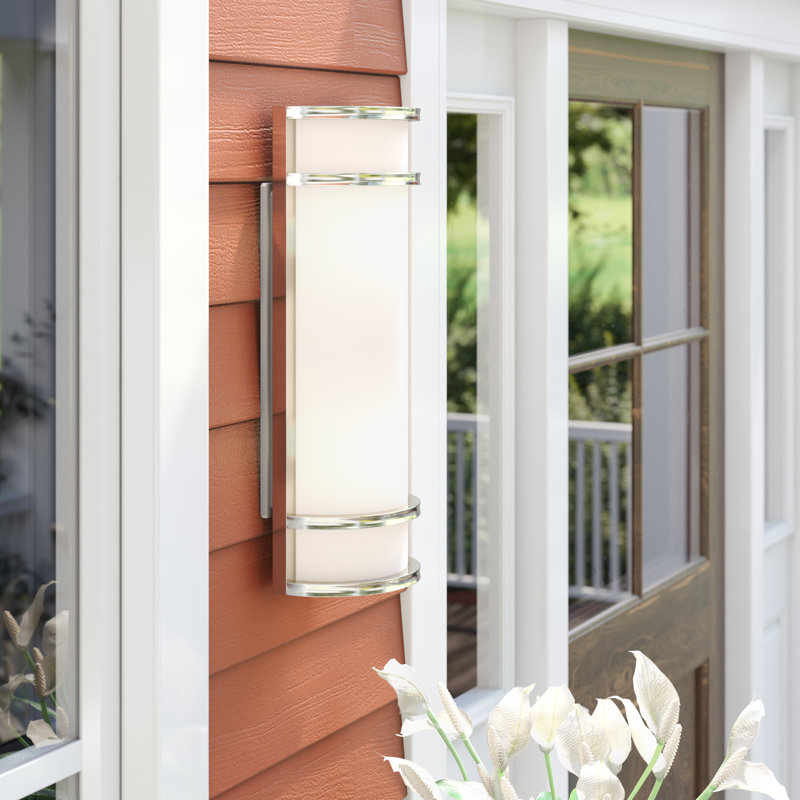 Janicki Wall Light, Brushed Stainless Steel, Incandescent